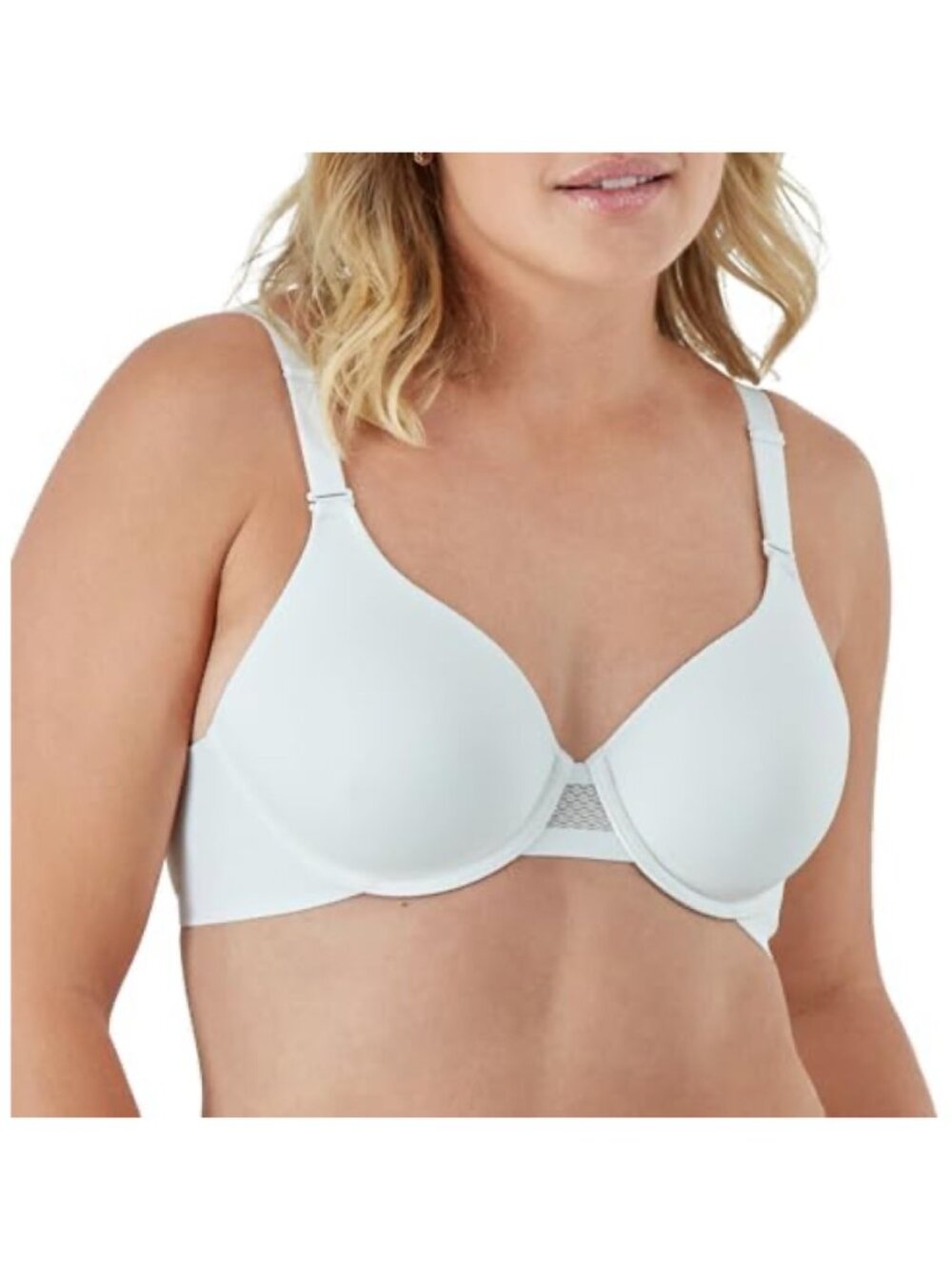 Bali Sz L or 38DD White One Smooth Ultimate Underwire Bra full coverage